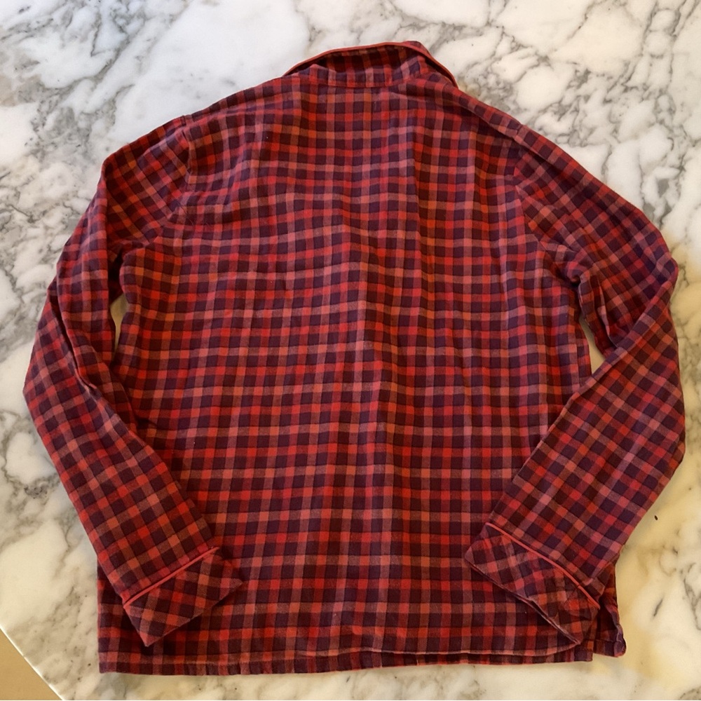 NWOT Madewell Womens Red Plaid Flannel Pajama PJs TOP ONLY Sz XXS Sleep Comfy - Picture 4 of 8